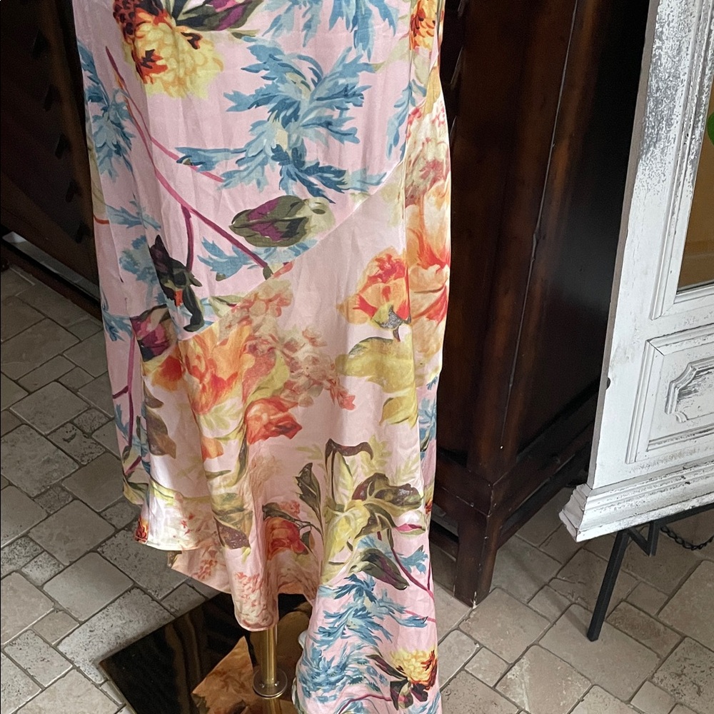 ASOS Flora V-Neck Maxi Dress Size 8 Tropical Evening Wedding Destination - Picture 10 of 14